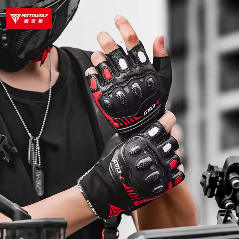 Half Finger Motorcycle Gloves  - đánh giá và giá Motorcycle Glove Knuckle
